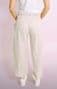 Stone Linen Trousers With Floral Belt